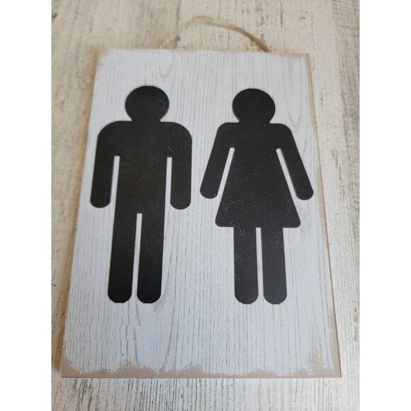 Male female bathroom sign home‎ decor funny - Picture 3 of 5